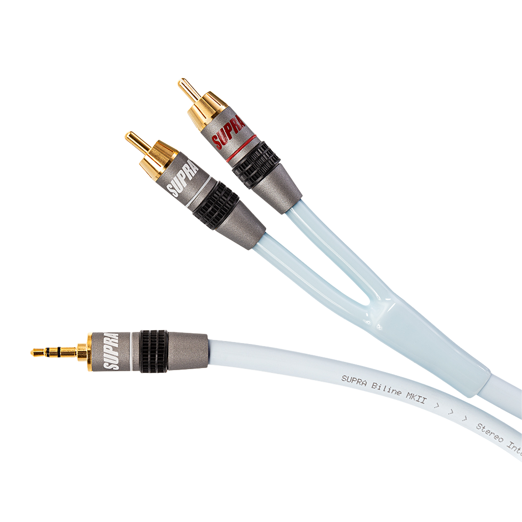 Cablu SUPRA BILINE 1MP-2RCA BLUE AUDIO