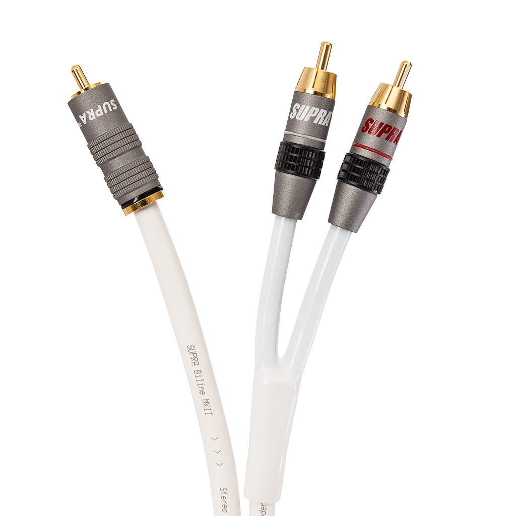 Cablu subwoofer SUPRA Y-LINK 1RCA-2RCA WHITE