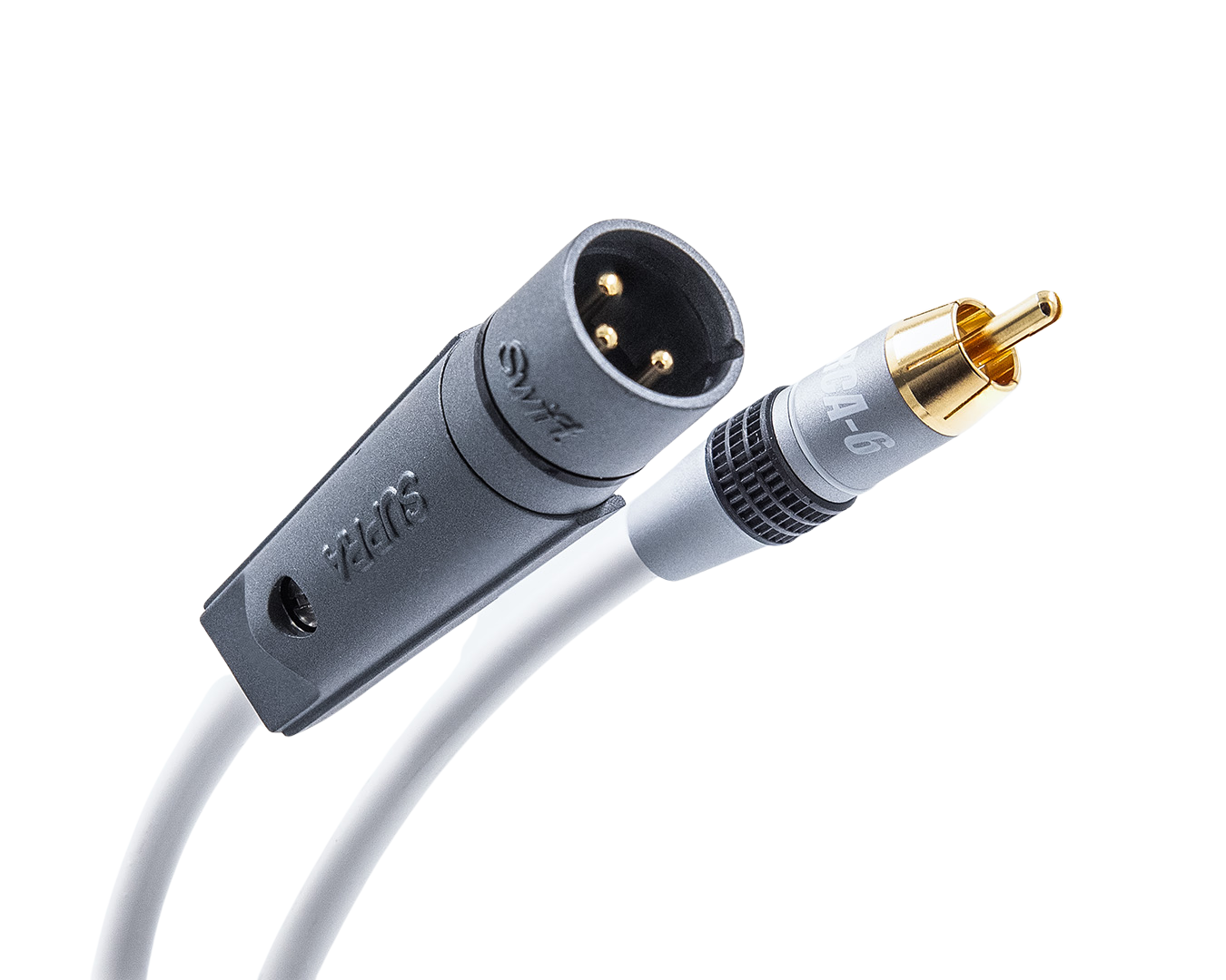 Cablu subwoofer SUPRA SUBLINK 1RCA-1XLR/M WHITE